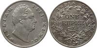 Indien, East India Company 1 Rupie William IV., 1830 - 1837, Bombay, ohne Mzz. am Halsabschnitt -