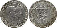 2 Kronen 1923 Dänemark, Königreich Christian X., 1912 - 1947, Silberhochzeit Besser als sehr schön