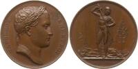 Frankreich, 1. Kaiserreich, Paris Bronzemedaille Napoleon I., 1804 - 1815, v. Andrieu u. Galle, a.d. Schlacht bei Friedland -