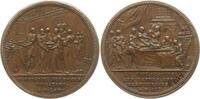Frankreich, Königreich Bronzemedaille o. Signatur, wohl von Dassier, Steuerwesen, auf die Großzügkeit römischer Damen -