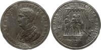 Frankreich, 1. Kaiserreich Zinnmedaille Frieden von Tilsit, Napoleon umarmt Alexander I., daneben Friedrich Wilhelm III. -
