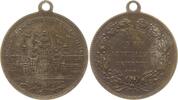 Tragbare Bronzemedaille 1889 Hamburg, Stadt Erinnerungsmedaille der Gewerbe- und Industrieausstellung, Messehalle Vorzüglich, Originalöse