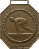 Bayern Einseitige tragbare Bronzeplakette v. C. Poellath, Schrobenhausen, Jugendstil, Sportauszeichnung, Kurzstreckenlauf -