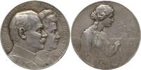 Feinsilbermedaille (990) o.J. (1916 - 1918) Baden, Großherzogtum Friedrich II., 1907 - 1918, v. R. Mayer, Silberne Hochzeit mit Hilda von Nassau ...