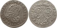 6 Gröscher 1686 BA Brandenburg-Preußen Friedrich Wilhelm, 1640 - 1688, Königsberg Gutes sehr schön mit feiner Patina
