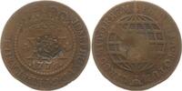 Brasilien 20 Reis José I, 1750 - 1777, mit Gegenstempel -