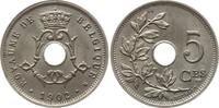 Belgien, Königreich 5 Centimes Leopold II., 1865 - 1909, frz. -