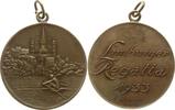 Limburg, Stadt Tragbare Bronzemedaille v. Rückert, Mainz, Limburger Regatta, Ruderer vor Stadtansicht -