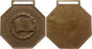 Mainz, Stadt Tragbare oktogonale einseitige Bronzemedaille v. Madler, Mainz, a.d. 50. Intern. Regatta des Mainzer Rudervereins, RMV 1878 -