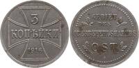 3 Kopeken 1916 A Deutschland, 1. WK, Besetzte Gebiete Oberbefehlshaber Ost Besser als vorzüglich, kl. Flecken