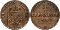 Preußen, Königreich 4 Pfennig Wilhelm I., 1861 - 1888 -