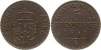 Preußen, Königreich 3 Pfennig Friedrich Wilhelm IV., 1840 - 1861 -