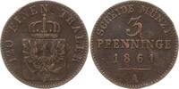 Preußen, Königreich 3 Pfennig Wilhelm I., 1861 - 1888 -