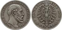 Kaiserreich Deutschland, Mecklenburg-Schwerin 2 Mark Friedrich Franz II., 1842 - 1883 -