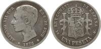 Spanien, Königreich 1 Peseta Alfonso XII., 1874 - 1885 -