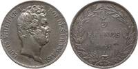 Frankreich, Königreich 5 Francs Louis Philippe I., 1830 - 1848, Rouen, vertiefte Randschrift (en creux) -