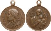 Vatikan Tragbare Bronzemedaille Pius IX., 1846 - 1878, von Speranza, Maria mit Kind -
