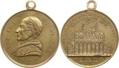Vatikan Tragbare Bronzemedaille Leo XIII., 1878 - 1903, Ansicht der Kirche San Gioacchino, XI. KAL. MART. -