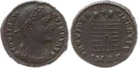 Römische Kaiserzeit AE 20 (Follis) Constantinus I., 306 - 337, Cyzicus, Tor mit zwei Türmen, oben Stern -
