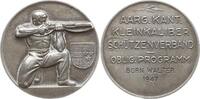 Schweiz - Aargau Silbermedaille Schützenmedaille, v. Huguenin, Kleinkaliberschützenverband, verl. an Walter Born -