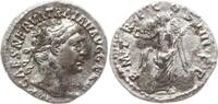 Römische Kaiserzeit, Rom Denar Trajan, 98 - 117, Bel. Büste n.r. / Victoria stehend hält Kranz und Palmzweig -