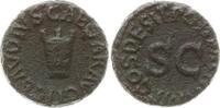 Römische Kaiserzeit, Rom Quadrans Claudius, 41 - 54, Modius auf 3 Füßen / S C -