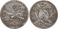 Schweiz - Solothurn Versilberte Bronzemedaille Schützenjeton, Var. e: Mittlerer Zweig der Rs. mit 5 Blättern und einer Frucht -