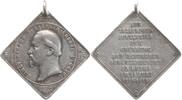 Sachsen-Coburg und Gotha, Herzogtum Tragbare Silberklippe Ernst II., 1844-1893, v. Helfricht, 25 Jahre Deutscher Schützenbund -