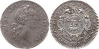 Frankreich, Königreich, Stadt Rouen Silberjeton Louis XV., 1715 - 1774, Civitas Populus que Rothomagensis -