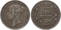 Großbritannien 6 Pence Victoria, 1837 - 1901, Die Number 15 -