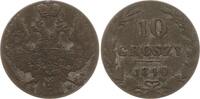Polen unter Russland 10 Groszy Nikolaus I. von Russland, 1825 - 1855, Warschau -