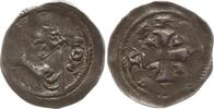 Metz, Bistum Denier Jacob von Lothringen, 1239 - 1260, Bischof n.l. / Kreuz mit Halbmond und Sternen -