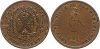 Kanada, Province du Bas Canada 1 Penny Bank Token (2 Sous) Ausgabe der City Bank of Canada, Montreal, Quebec -