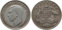Australien 6 Pence George VI., 1936 - 1952 -