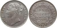 Indien Rupie Victoria, 1837 - 1901, W.W. am Halsabschnitt -