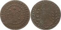 Brasilien 40 Reis Pedro I., 1823 - 1831, Rio de Janeiro -