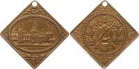 Brandenburg-Preußen, Stadt Berlin Tragbare Bronzeklippe von W. Mayer, auf das X. Deutsche Bundesschießen, Ansicht Festhalle -
