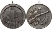 Murg (Hochrhein) Tragbare versilberte Bronzemedaille Schützenmedaille des Schützenvereins Murg, 27. Preis (Gravur), Turm im Wald -