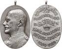 Bayern, Freistaat Tragbare versilberte hochovale Bronzemedaille auf Prinz Alfons von Bayern, 1862 - 1933, 25 Jahre Protektor der Bundesschützen -