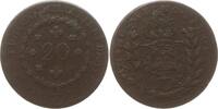 Brasilien 20 Reis Pedro I., 1823 - 1831, Rio de Janeiro -