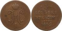 Russland 3 Kopeken Nikolaus I., 1825 - 1855, St. Petersburg -