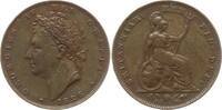 Großbritannien Farthing (1/4 Penny) George IV., 1820 - 1830 -