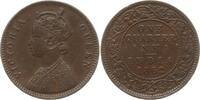 Indien 1/4 Anna Victoria, 1837 - 1901, Bombay, V incuse on point of shoulder -