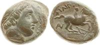 Makedonien Bronze Philipp II., 359 - 336, Kopf des Apollo n.r., Reiter/Pferd, Beizeichen AV -