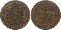 Hanau-Münzenberg, Grafschaft 1 Cu Kreuzer Wilhelm IX., von Hessen-Kassel, 1760 - 1785, mit Gegenstempel Rosette -
