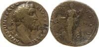 Römische Kaiserzeit Sesterz Antoninus Pius, 138-161, Aequitas steht n.l., hält Füllhorn und Waage -
