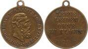 Deutschland, Kaiserreich, Preußen, Königreich Kleine tragbare Bronzemedaille Friedrich III., 1888, Inschrift: Lerne leiden ohne zu klagen -