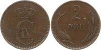 Dänemark, Königreich 2 Öre Christian IX., 1863 - 1906 -