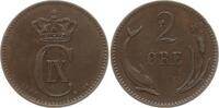 Dänemark, Königreich 2 Öre Christian IX., 1863 - 1906 -
