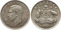 Australien 6 Pence George VI., 1936 - 1952 -